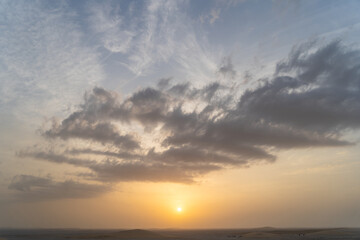 Beautiful sky with cloud during sunset