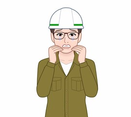 建築を学んでいる男性