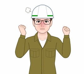 建築を学んでいる男性