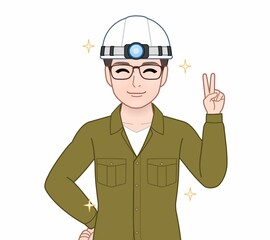 建築を学んでいる男性