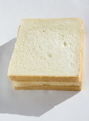 A slice of bread on a white background