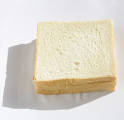 A slice of bread on a white background