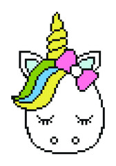 unicorn pixel art.