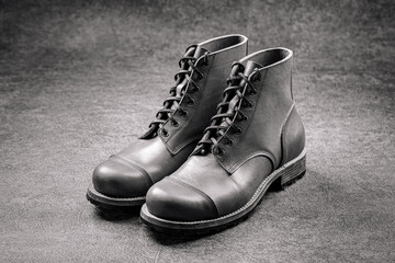 Handcrafted men's brown leather shoes