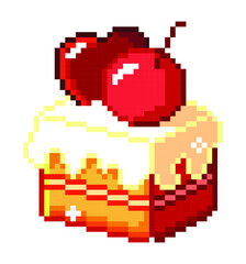 Obraz premium Cake pixel art.