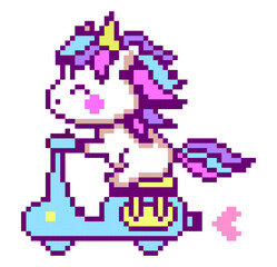 Unicorn pixel art.