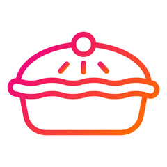 Pie Vector Icon Design Illustration