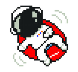 Fototapeta premium astronaut pixel art.