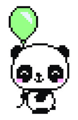 Panda pixel art.