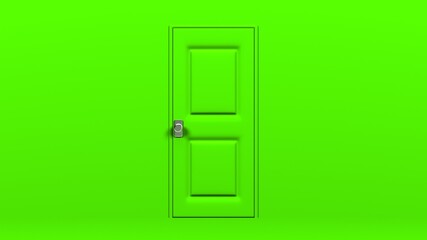 Green door.
3D illustration for background.
