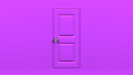 Purple door.
3D illustration for background.
