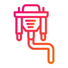 Vga Cable Vector Icon Design Illustration
