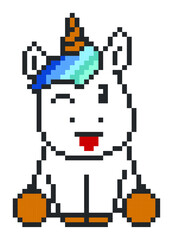 Obraz premium Unicorn pixel art.
