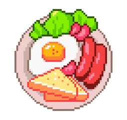 Fototapeta premium fried egg pixel art