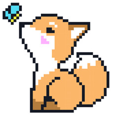 Fototapeta premium Dog pixel art.