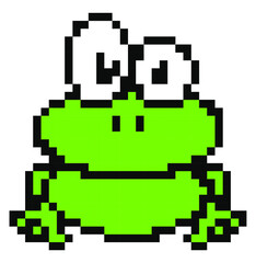 Obraz premium frog pixel