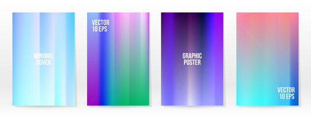 Holographic Poster Set Iridescent Technology Cover