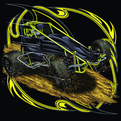 mud dirt racing isolated on white background for poster, t-shirt print, business element, social media content, blog, sticker, vlog, and card. vector illustration. © wendy