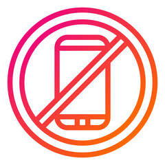 No phone Vector Icon Design Illustration