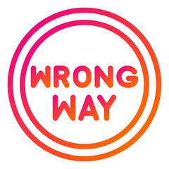 Wrong way Vector Icon Design Illustration