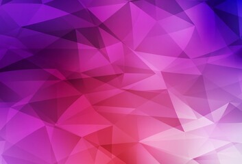 Light Pink, Red vector polygon abstract backdrop.