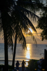 Sunset view on Hua Hin beach.