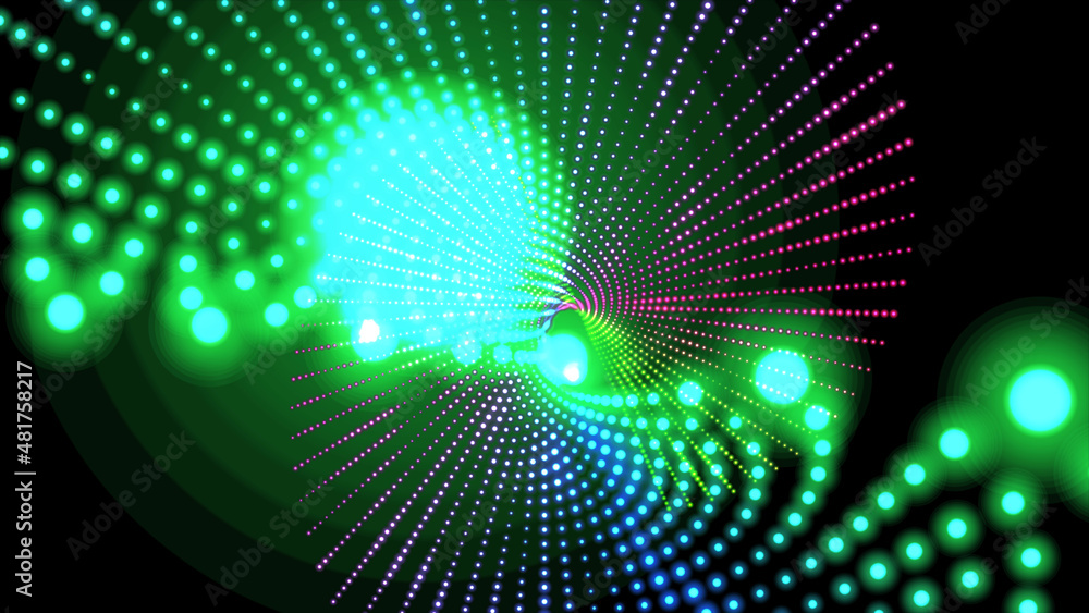 Poster abstract glowing background. neon particles background. fine particle rays