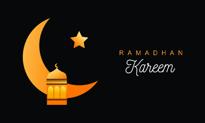 an elegant illustration for Ramadan decoration. creative elements in vector for Islamic event celebration. an element with golden objects decorating for copy space.