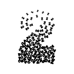 Number two contour with a pattern looks like a lot of two letter shapes.