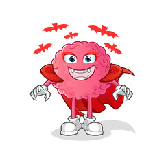 brain Dracula illustration. character vector