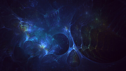 3D rendering abstract colorful fractal light background