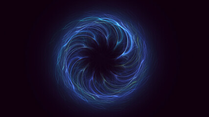 3D rendering abstract circle light background