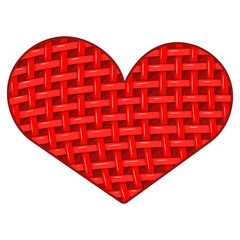 Love heart icon. Isolated on white background.