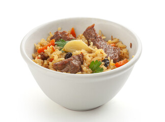 Pilaf in the bowl