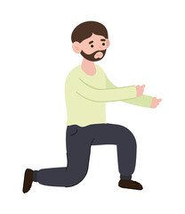 man with beard cartoon