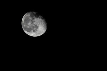 full moon black background
