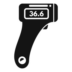 Laser thermometer icon simple vector. Medical digital