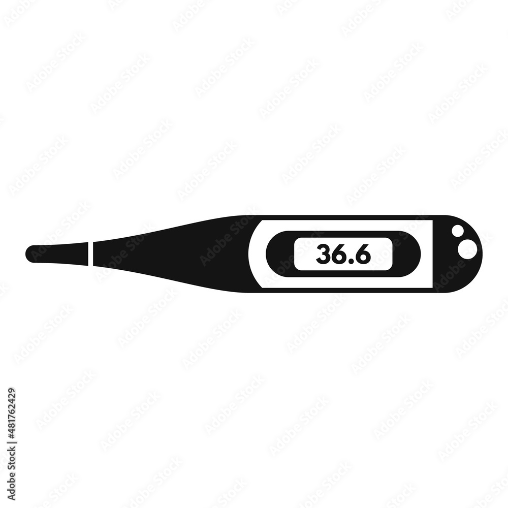 Poster Check thermometer icon simple vector. Digital temperature