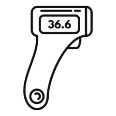 Digital thermometer icon outline vector. Infrared temperature