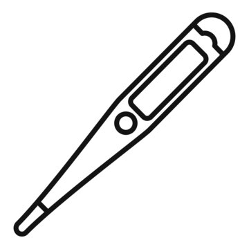 recommend clip art: Medical thermometer icon outline vector. Digital temperature