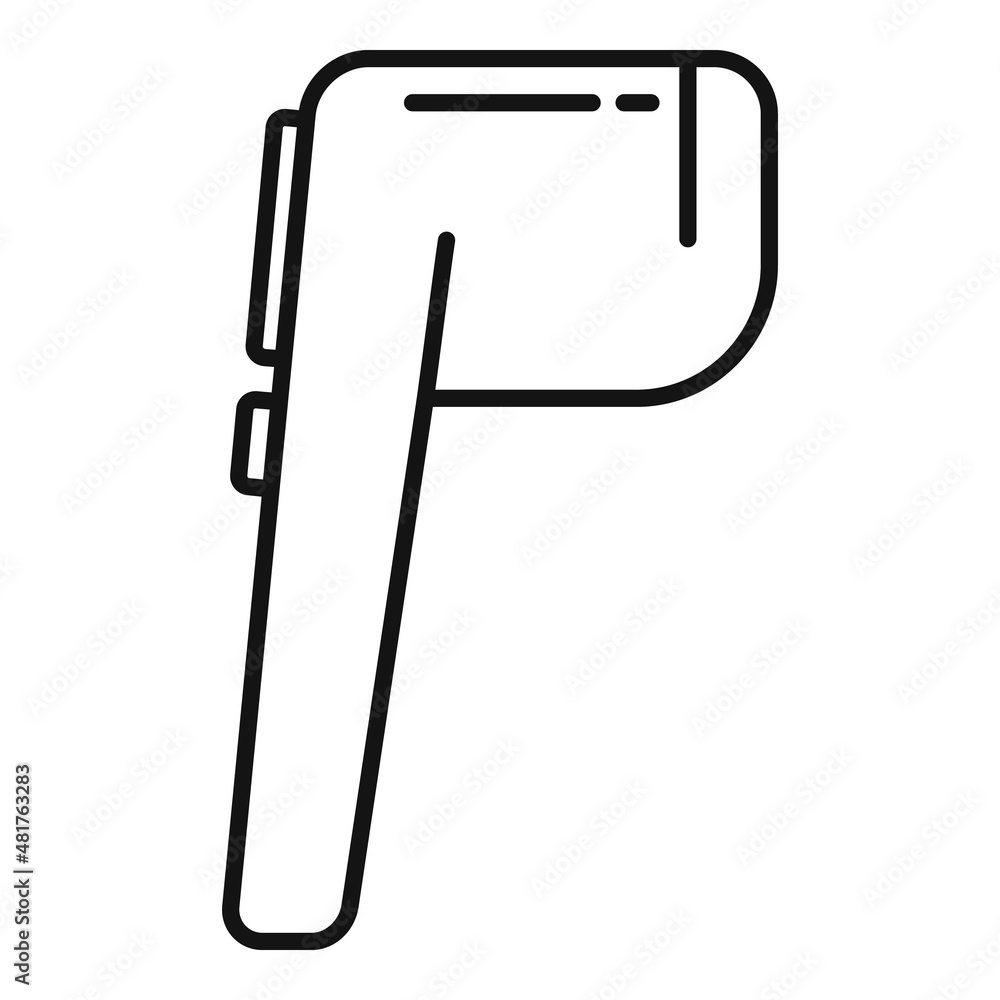Poster sensor gun icon outline vector. digital temperature