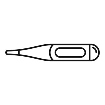 recommend clip art: Check thermometer icon outline vector. Digital temperature