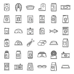 Cat food icon outline vector. Canned food