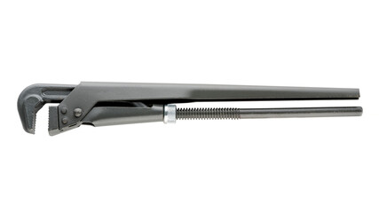 adjustable plumbing wrench on isolated background. pipe wrench