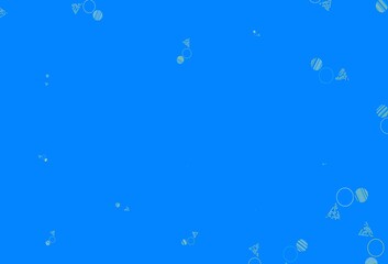 Light Green, Yellow vector backdrop with lines, circles.