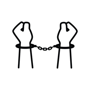 black hands in handcuffs clip art preview