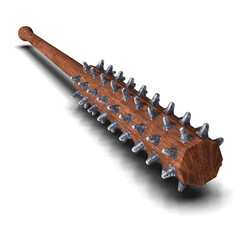 Kanabo - traditional japanese samurai weapon on white background 3d illustration