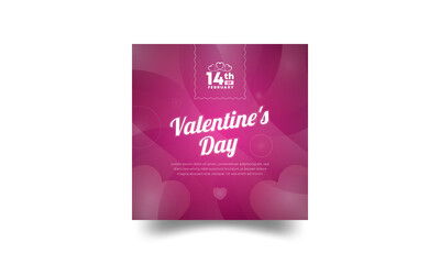 Valentines day social media post template