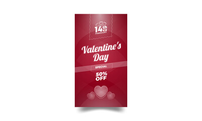 Valentines day social media story template