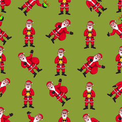 Cute santa claus Cartoon seamless pattern design. suitable for your motif project
